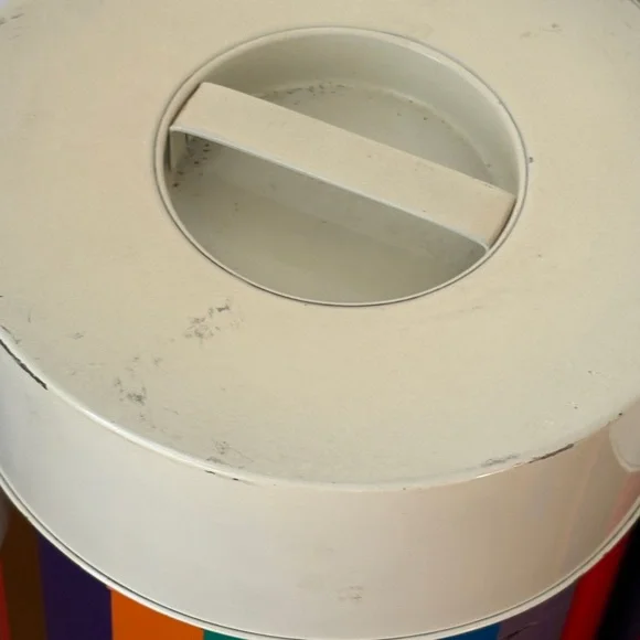 San Remo Colorful Striped Canister Set Mid Century Kitchen Bathroom Storage Tins - Picture 14 of 16